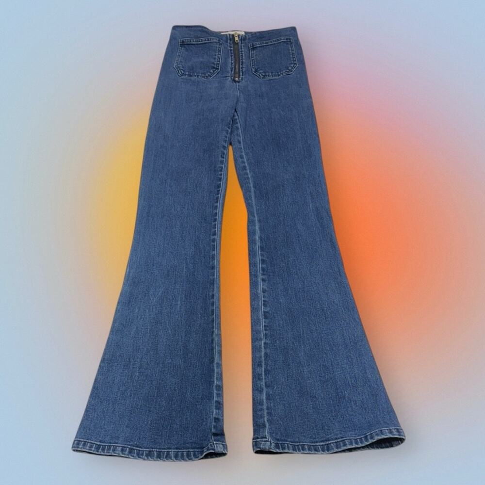 HONEY PUNCH Women’s Small Flare Leg Blue Jeans